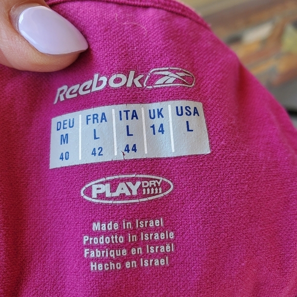 Reebok Play Dry Magenta Pink Women's Size Large Racerback Activewear Tank Top - Picture 5 of 16